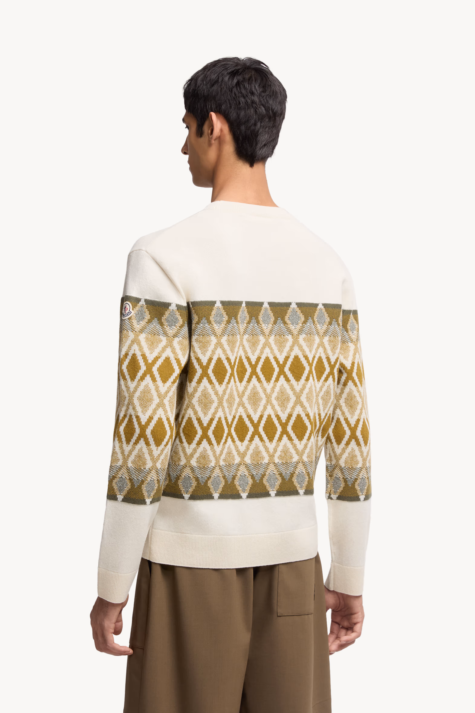 Rhombus Pattern Wool Sweater Men Multicolour Moncler 5